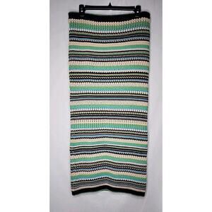 Rachel Zoe Women Size S Crocheted Maxi Skirt Multi-colored Horizontally Striped
